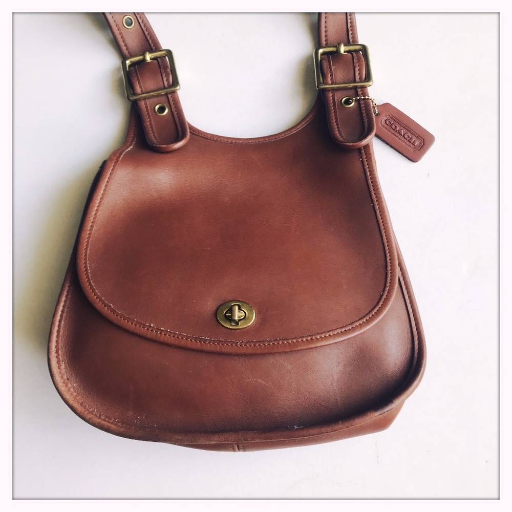 Vintage Coach Crossbody Saddlebag Purse Handbag